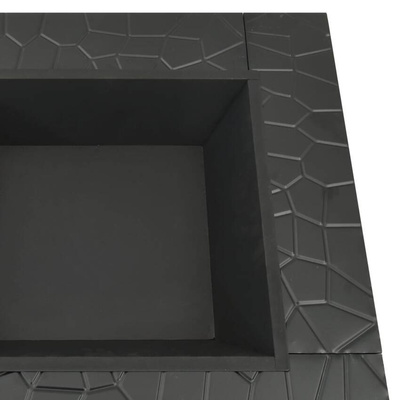 vidaXL Ogrodowe palenisko z pogrzebaczem, 81x81x47 cm, XXL, stal