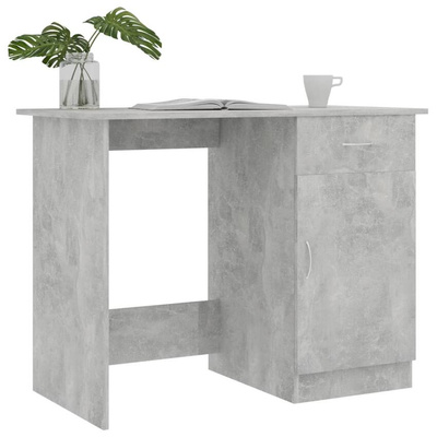 vidaXL Biurko, szarość betonu, 100x50x76 cm, materiał drewnopochodny