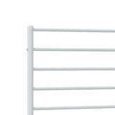 Metalowa rama łóżka z wezgłowiem, biała, 90x200 cm model standard
