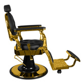 Gabbiano fotel barberski Giulio Gold czarny 132537