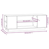 vidaXL Szafka pod TV, miodowy brąz, 110x35x40,5cm, lite drewno sosnowe