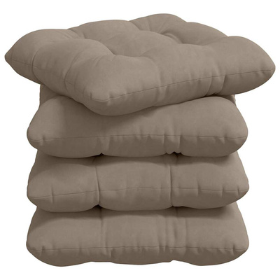 Poduszki na siedziska 4 pcs Ciemnoszary 40 x 40 cm