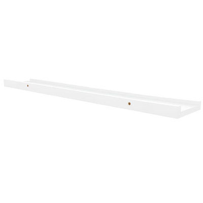 vidaXL Półki ścienne na zdjęcia, 2 szt., białe, 80x9x3 cm, MDF