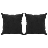 3-osobowa sofa z poduszkami, czarna, 180 cm, aksamit