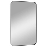 vidaXL Lustro ścienne, czarne, 50x80 cm, prostokątne