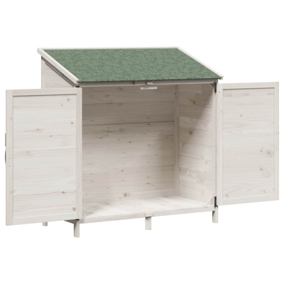 Shed ogrodowy Biały 106 x 56 x 113,5 cm Drewno Świerkowe