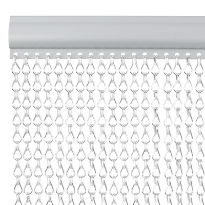 Moskitiera łańcuchowa do drzwi, 80x201 cm, aluminium