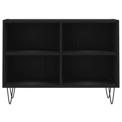 Szafka pod TV, czarna, 69,5x30x50 cm, materiał drewnopochodny vidaXL