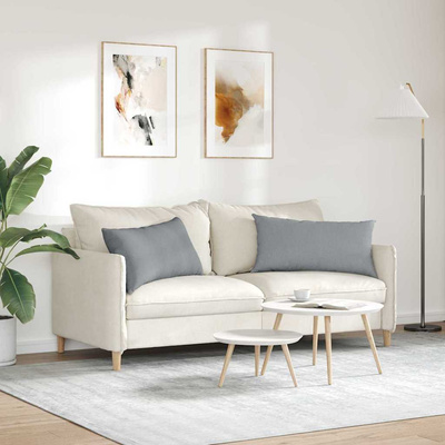 Poduszki na sofę 2 pcs Jasnoszary 80 x 40 cm tkanina