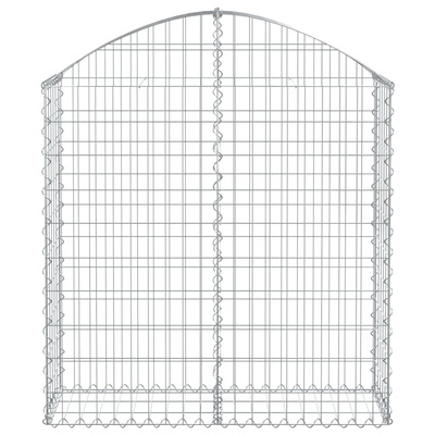 Łukowaty kosz gabionowy 100x30x100/120 cm, galwanizowane żelazo