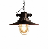 Lampa wisząca w stylu industrialnym metalow czarna E27