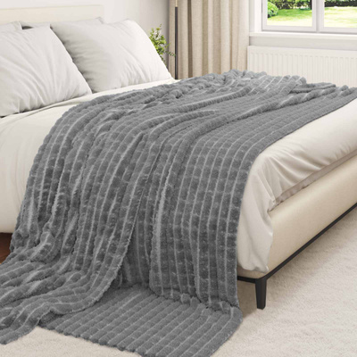Koce narzutowe 6 pcs Ciemnoszary 270 x 240 cm Polar