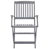 vidaXL Składane krzesła ogrodowe, 4 szt., poduszki, drewno akacjowe