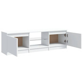 vidaXL Szafka pod TV z oświetleniem LED, biała, 120x30x35,5 cm