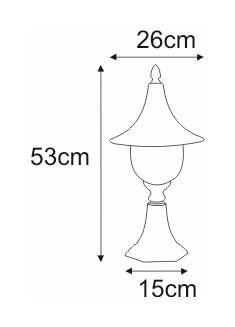 Niska zewnętrzna lampa stojąca K-8128 czarna/złota z serii BOSTON KAJA