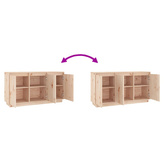 Szafka, 111x34x60 cm, lite drewno sosnowe