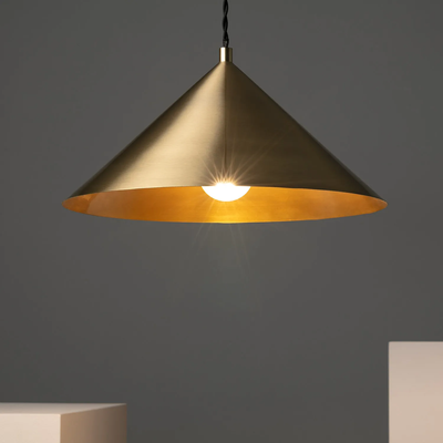 Lampa Wisząca Złoty Stożek Abruzzo Horte E27