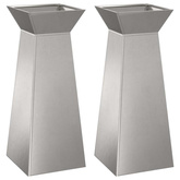 Donica słupowa 2 pcs Srebrny 40 x 40 x 100 cm