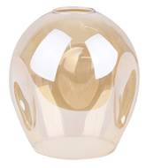 Lampa wisząca szklana czarno/brązowa 2xE27 Aspa 32-00590