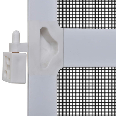 Screen na owady z zawiasami Biały i czarny 100 x 215 cm