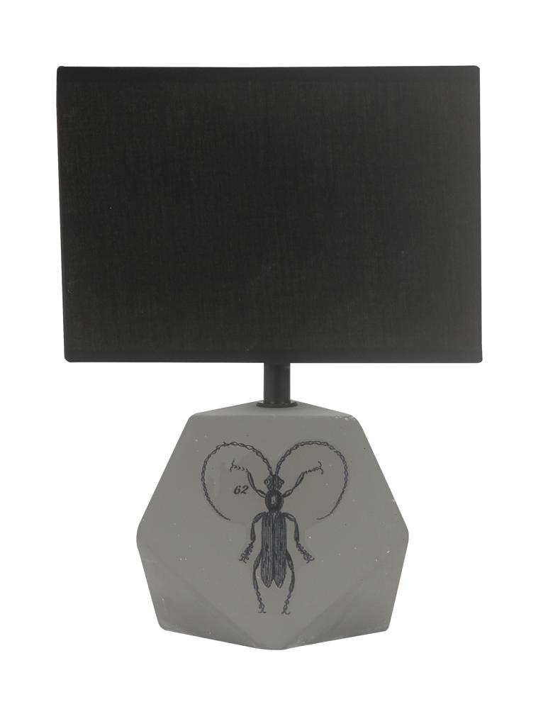 Lampka nocna Animi szara z abażurem nowoczesna