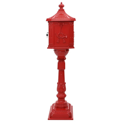 Stojąca skrzynka na listy Czerwony 42,5 x 29,5 x 117 cm