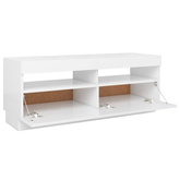 vidaXL Szafka pod TV z oświetleniem LED, biała, 100x35x40 cm