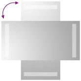 vidaXL Lustro łazienkowe z LED, 20x40 cm