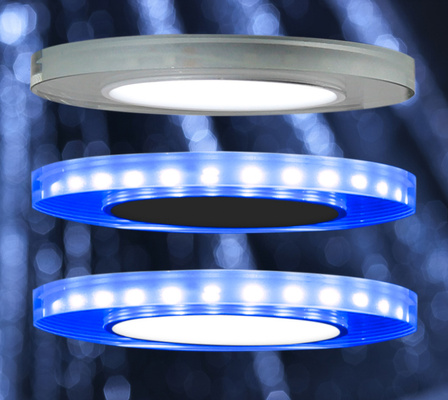 Oprawa Stropowa Oczko Candellux Ssp-23 Ch/Tr+Bl 8W Led 230V Ring Led Niebieski