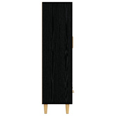 Highboard Czarny dąb 70 x 31 x 115 cm Drewno inżynieryjne