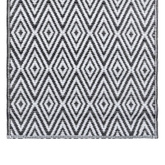 vidaXL Dywan na zewnątrz, biało-czarny, 160x230 cm, PP model standard