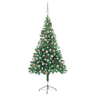 Sztuczna choinka z lampkami i bombkami, 150 cm, 380 gałązek vidaXL