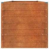 Podwyższona donica, rdzawa, 240x80x77 cm, stal kortenowska