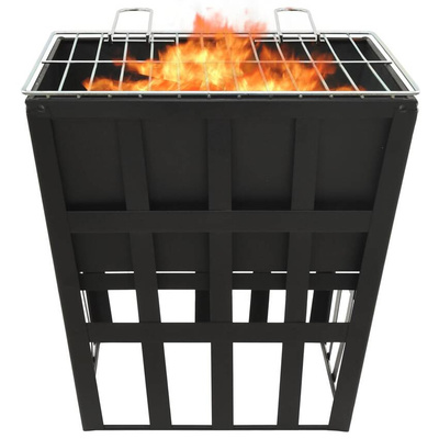 vidaXL Palenisko i grill 2-w-1, 34 x 34 x 48 cm, stal