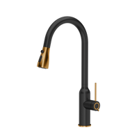 JESSICA Q LINE Pull out shower SteelQ pure carbon mat/Nano PVD miedź