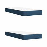 Łóżko z box spring LED z materacem niebieski 200 x 200 cm