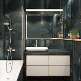 Kinkiet nad lustro Abigali Da Vinci 30W 100cm czarny