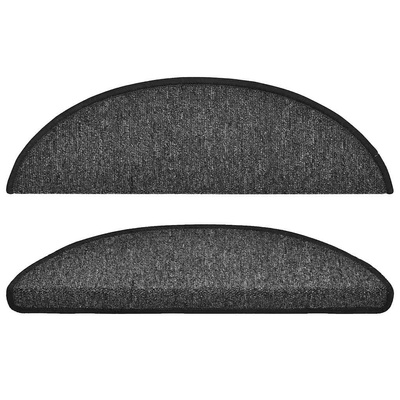 Maty na schody 10 szt. 56x17x3 cm Antracyt Półokrągłe