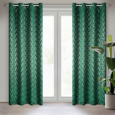 Zasłona Poli zielona 140x250