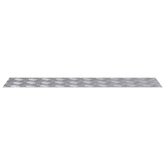 Stopień Prostokątny 2 pcs Srebrny 100 x 25 cm Aluminium