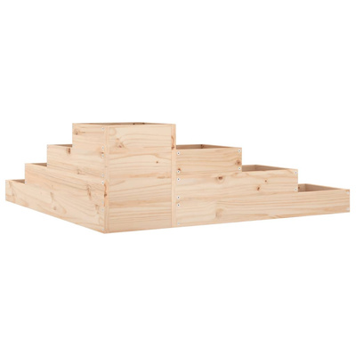 Donica ogrodowa 4-poziomowa 106x104,5x36 cm Drewno lite sosnowe