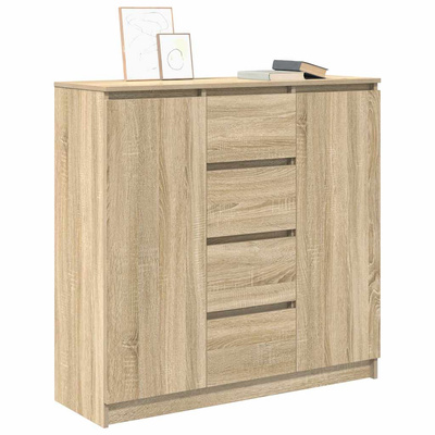 Komoda z szufladami Dąb Sonoma 100,5x35x98,5 cm Drewno klejone
