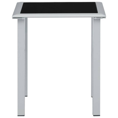 vidaXL Leżaki ze stolikiem, 2 szt., aluminium, zielone
