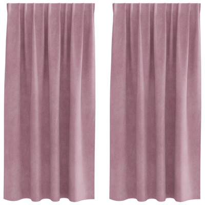 Zasłony zaciemniające 2 pcs Ciemny Róż 140 x 175 cm Aksamit