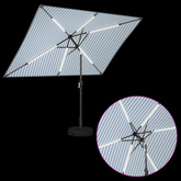 Parasol ogrodowy z oświetleniem LED i podstawą 200 x 300 cm