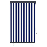 vidaXL Roleta zewnętrzna, 100x250 cm, niebiesko-biała