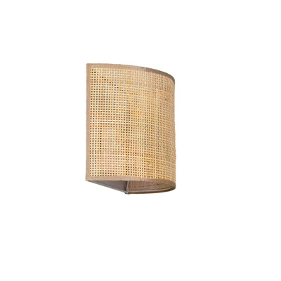 Kinkiet LED z Rattanu Bogho Abruzzo Bianca E14
