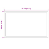 Lustro łazienkowe LED przezroczysty 50 x 30 cm szkło hartowane