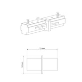 Łącznik wzdłużny do szyny MEVA PRO I Connector White, biały EDO777514 EDO Solutions