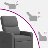 Fotel recliner ciemnoszary Poliester